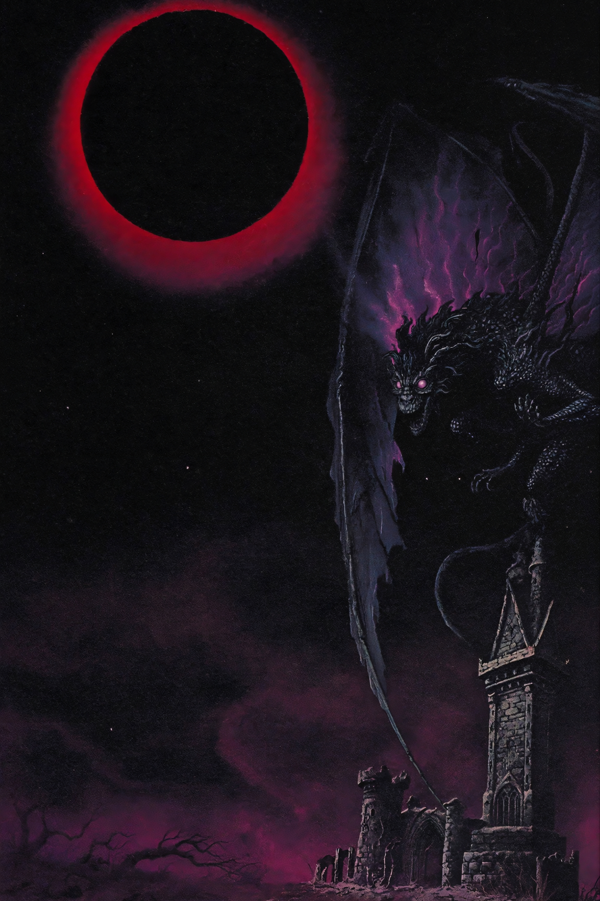 Dragon Wallpaper Pack: 4 Retro Fantasy Phone Wallpapers
